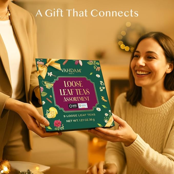 VAHDAM Top 9 Exotic Loose Leaf Herbal Tea Sampler (18+ cups) | Floral & Fruity Blends with Delicious Taste | Hot & Iced | Perfect for Gifting & Regular Consumption