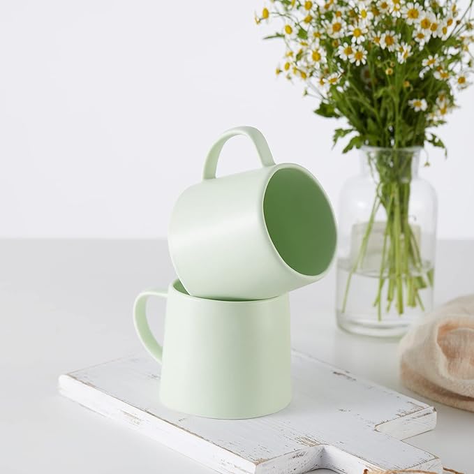 Stone Lain Delilah Mug 6-Piece Dish Set, Porcelain, Lime Green