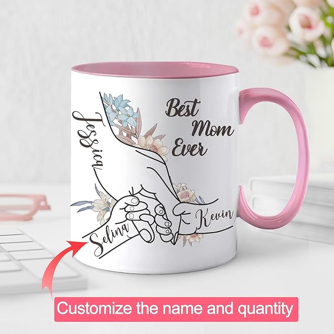 Personalized Coffee Mug with Photo Text Logo, 11OZ Custom Travel Cups, Personalized Valentine Birthday Employee Appreciation Gifts for Women Men Best Friend Office, Taza Personalizadas (mom mug)