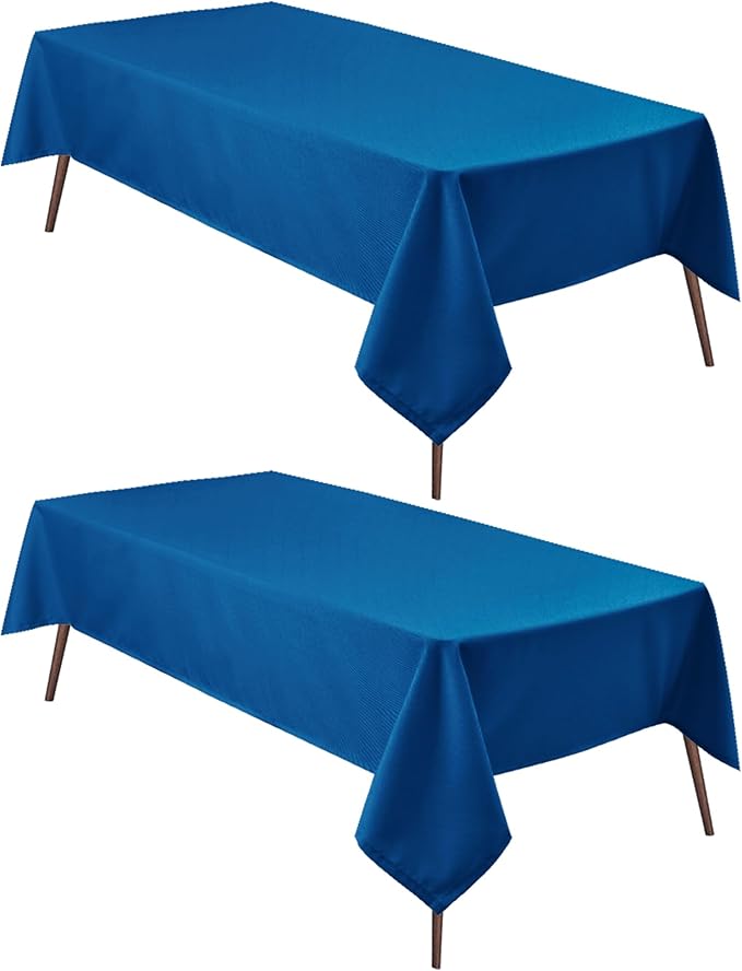 Hiasan 2 Pieces Royal Blue Tablecloth Square - Waterproof and Washable Fabric Table Cloth for Card Tables, 30 x 30 Inch