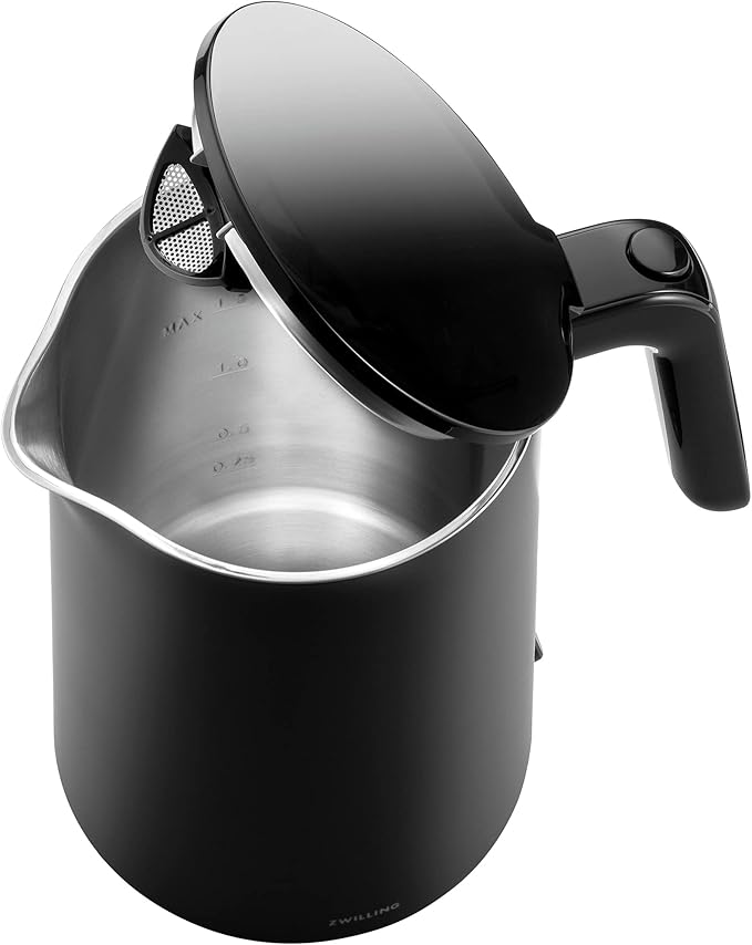 ZWILLING Enfinigy Cool Touch 1.5-Liter Electric Kettle, Cordless Tea Kettle & Hot Water - Black