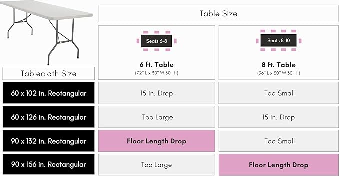 YOUR CHAIR COVERS - 90 x 156 inch Rectangular Crinkle Taffeta Tablecloth - Royal Blue, Rectangle Table Linens for 8 ft Rectangular Tables, Wedding Crushed Table Cloth