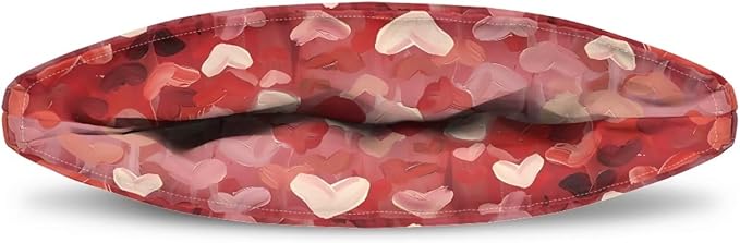 Tea Cozy for Teapots with Handle - Valentine's Day Heart Print Oil Painting Style Dust Insulated Cover, Hanging Fold-Up Design, Suitable for Kitchen and Living Room Table Decoration