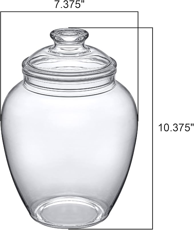 Amazing Abby - Sugar Sugar - 2-Pack 140-Ounce Plastic Candy Jar with Lid, Large Cookie Jar (7.5"(D) x 10.5"(H)), Apothecary Jar, BPA-Free, Shatter-Proof, Dishwasher-Safe, Great for Candy Buffet