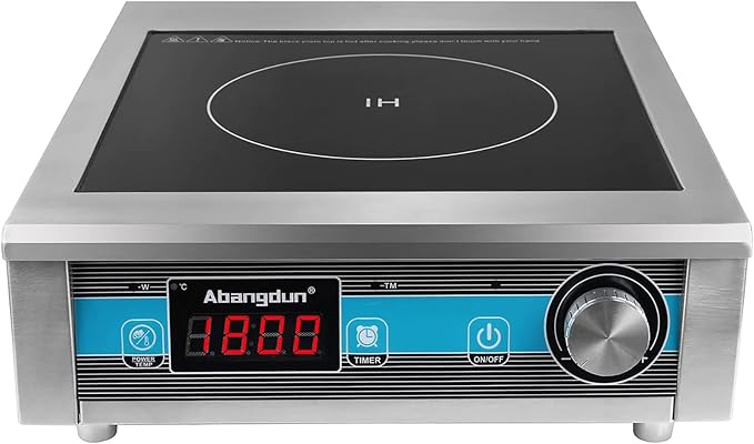 Commercial Grade Countertop Burner 1800 W /120V Commercial Induction Cooktop 9 Inch Heating Coil Hot Plate