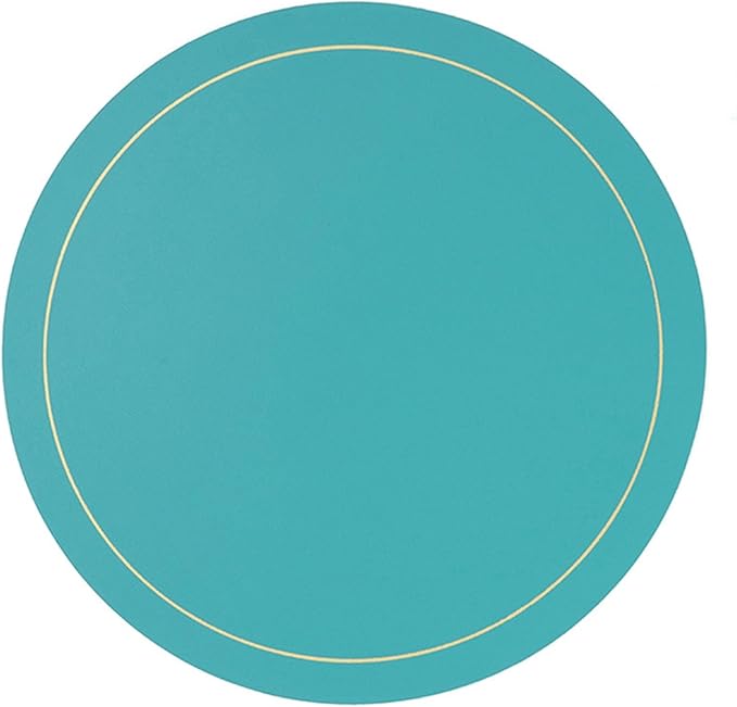 Faux Leather PU Placemats and Coasters Seasonal Decorations Classic Round Seasonal Decorations Classic Round Yellow(GR red)