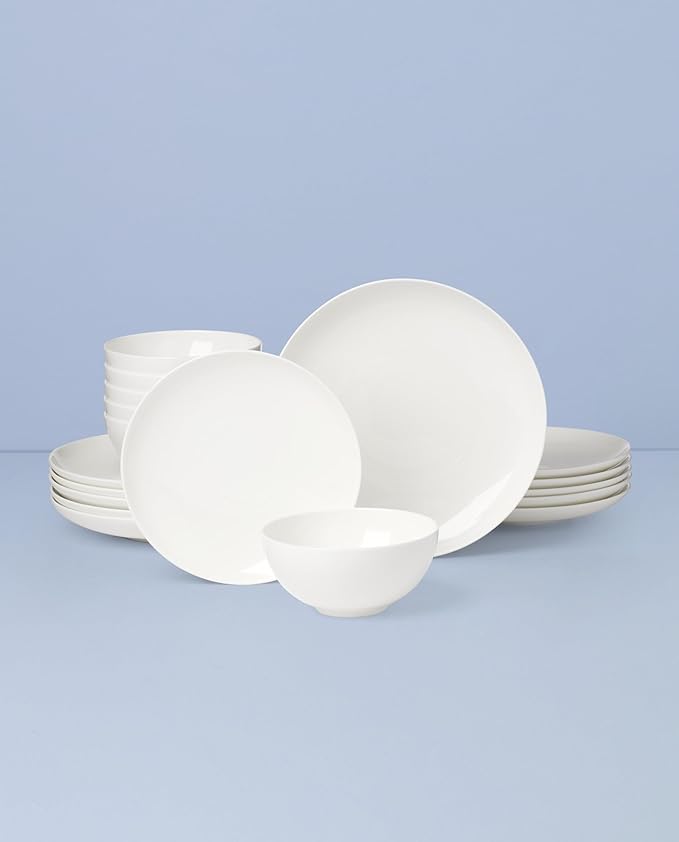 Lenox 899187 Studio 1414 Coupe 18-Piece Dinnerware Set, Service For 6