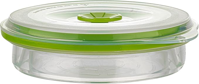 Restaurantware-Fresh Hero 16 Ounce Storage Containers, 20 Durable Airtight Food Containers - Microwavable, Freezable, Green Silicone Collapsible Container, Dishwashable, With Vented Lids