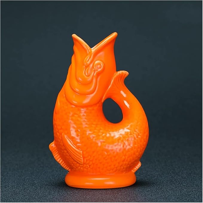Bar 3D Fish Modeling Mug Hawaii Ceramics Cocktail Glass Bartender Special Drink Wine Tumbler Juice Milky Tea Beverage(Red)