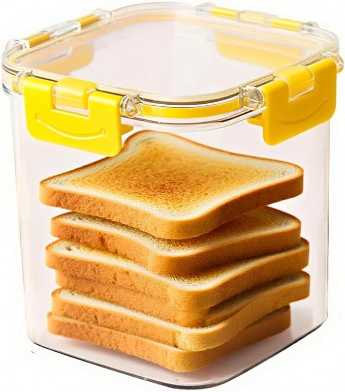 Small Bread Box for Kitchen Airtight Bread Storage Box Container with Lid Perfect for Homemade Bread and Baked Bread