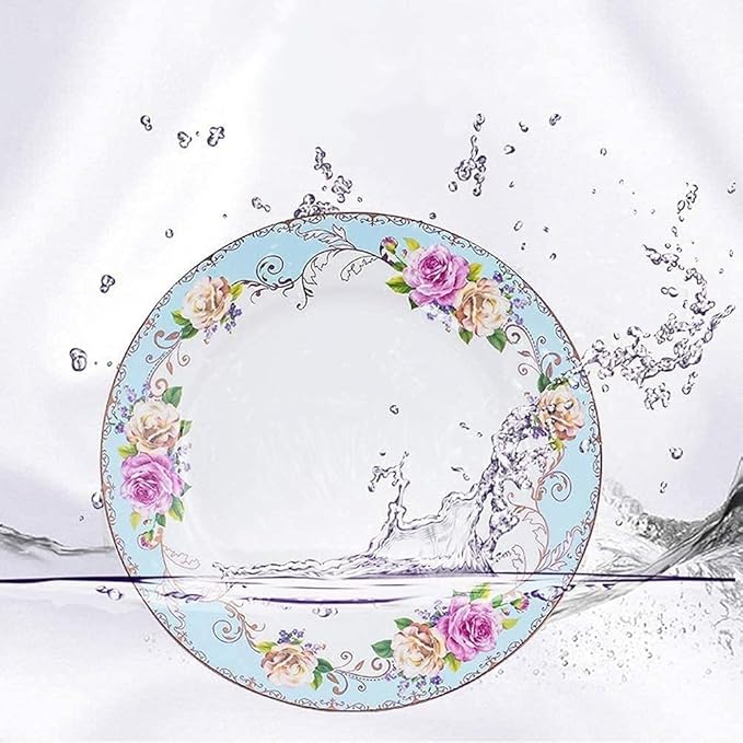 Dinnerware Set, Plates and Bowls Sets, Plate Sets with Dinner Plate, Porcelain Dessert Plate, for Parties, Celebrations, Family Celebrations(60 piecesA)
