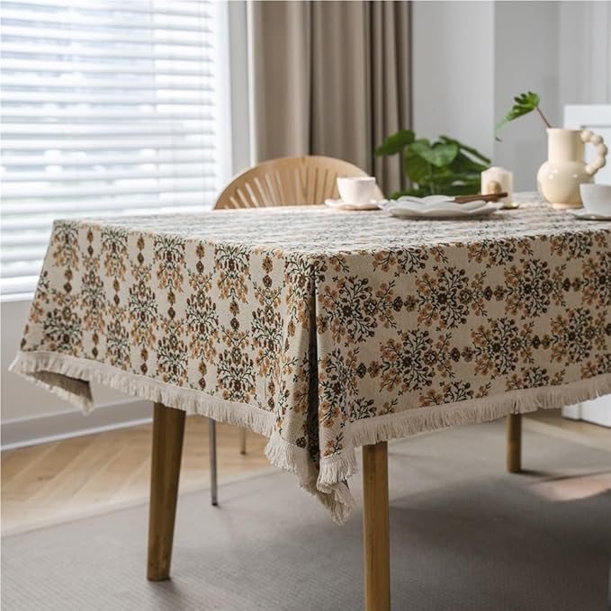 Rectangular Tablecloth Bohemian Thick Tablecloth Tablecloth for Living Room(90 * 90cm)