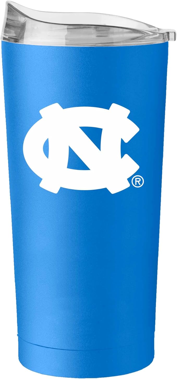 Logo Brands NCAA 20 oz Powder Coat Stainless Tumbler -Double-Wall Insulated Everday Tumbler for Hot or Cold Drinks, High Lip Lid, Team Color