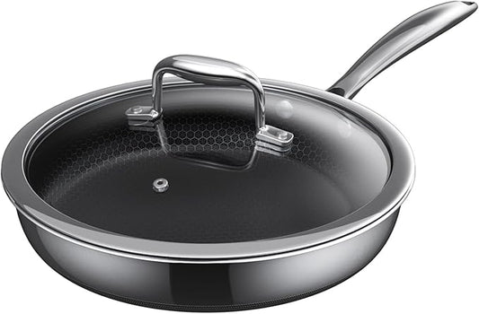 MOMOSTAR Hybrid Nonstick 10-Inch Frying Pan - Induction Cookware for Easy Cooking