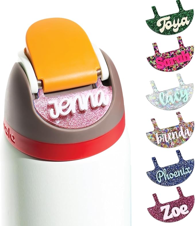 Personalized 3D Name Plate Compatible with Owala Water Bottle 24oz 32oz 40oz | 100 Color Options, 12 Font Options | Custom Name Plate Freesip Topper