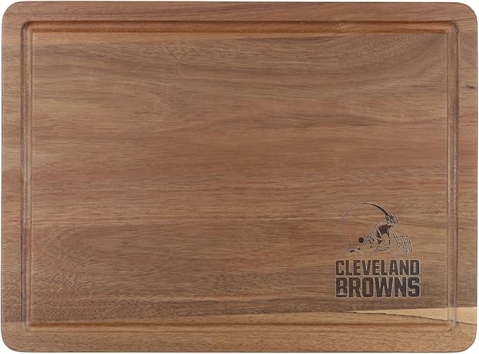 The Memory Company Officially Licensed NFL Acacia Cutting Board – 11.7" x 15.7" Durable Wood Chopping & Serving Board with Team Logo