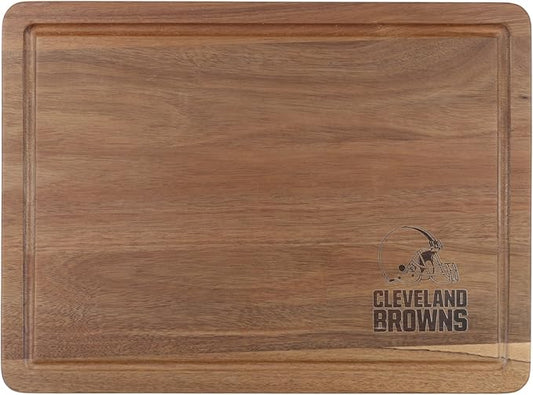 The Memory Company Officially Licensed NFL Acacia Cutting Board – 11.7" x 15.7" Durable Wood Chopping & Serving Board with Team Logo
