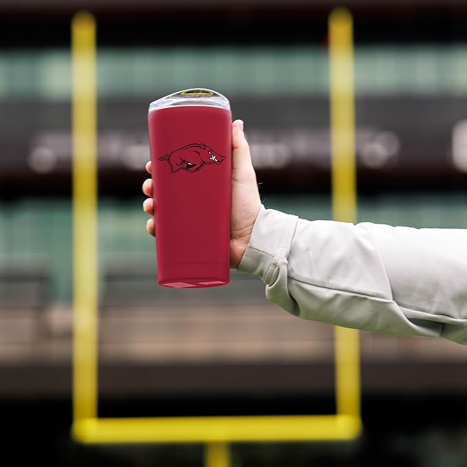 Logo Brands 20 oz Powder Coat Tumbler- Insulated Tumbler with Lid for Water, Iced Tea or Coffee, Smoothie and More