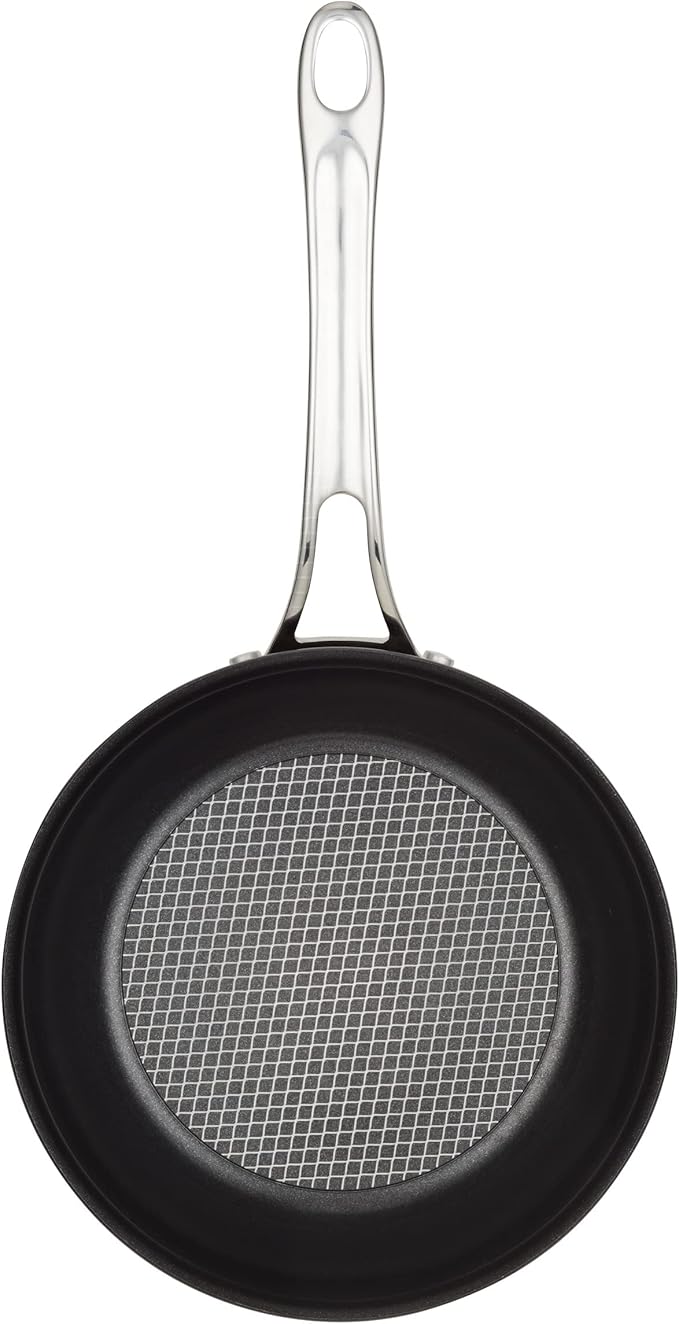 Anolon X SearTech Aluminum Nonstick Cookware Saucier with Lid, 2.5 Quart, Super Dark Gray