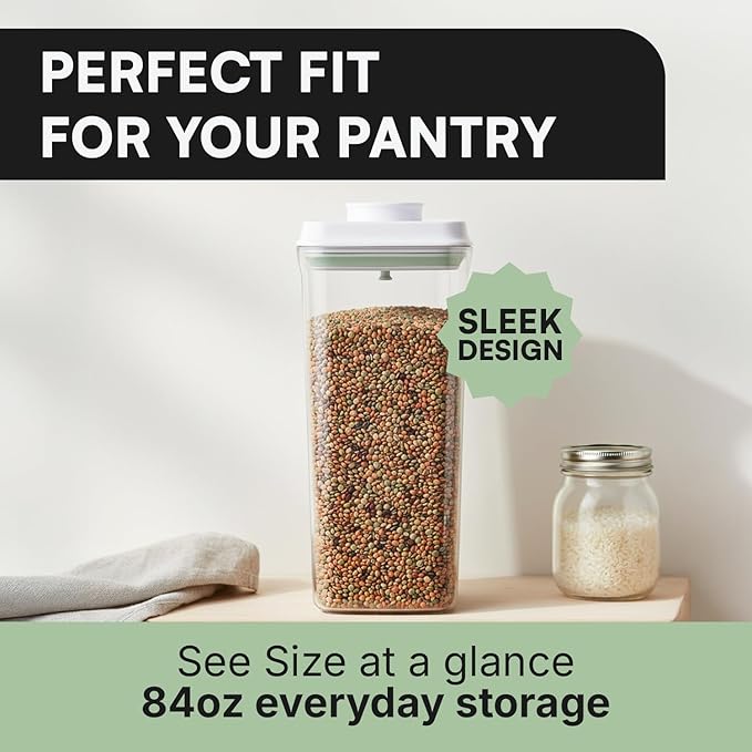 Bop Top | Airtight Meal Prep Containers with Lids | Food Storage Container Sets | Snack and Overnight Oats Fridge Organizer | Pantry and Kitchen Organization | Set of 5