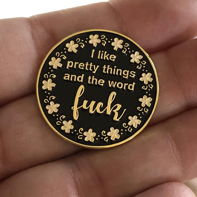 I Like Pretty Things and The Word F*ck Enamel Needle Minder