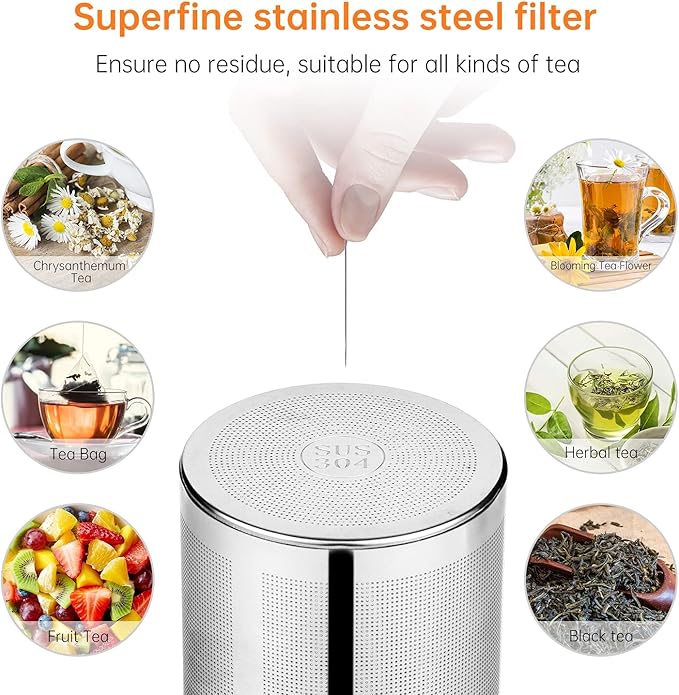 Tea Pot Set – 1200ml Glass Teapot with Removable Stainless Steel Infuser, and 4 Glass Teacups, Stovetop Safe Tea Kettle Gift Set, Blooming and Loose Leaf Tea Maker Set