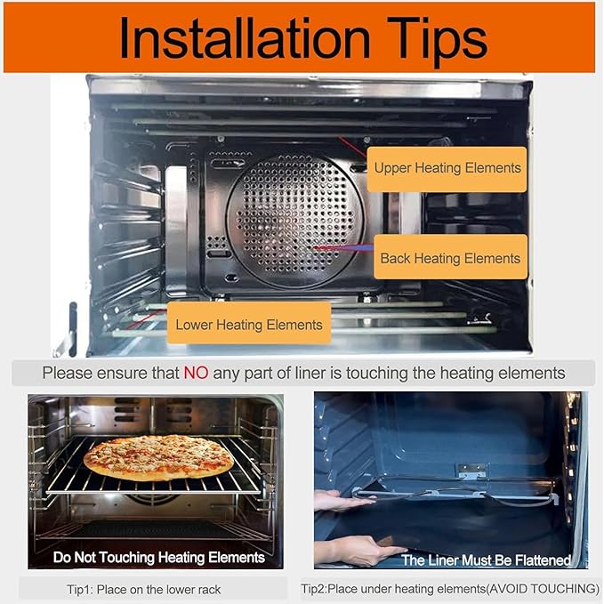 XL Thickened Oven Liners for Bottom of Oven | 5 Pack 17x25 Inch Heavy Duty Non-Stick Mats,BPA & PFOA Free,Dishwasher Safe,Oven Floor Protectors for Electric/Gas/Toaster Ovens
