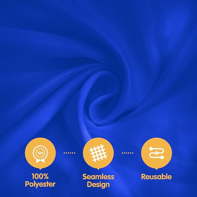 BRILLMAX 6 Pack Royal Blue Tablecloths 60 x 102 Inch for 6ft Rectangle Tables - 150 GSM Polyester Fabric, 15" Standard Drop, Water, Stain & Wrinkle Resistant Cloth Cover for Wedding Dining Buffet