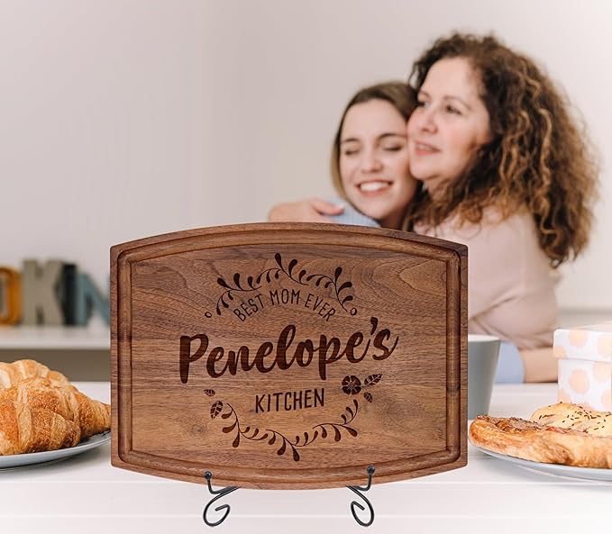 Silveroy Personalized Cutting Board - Unique and Long Lasting Gift Idea For Mother's Day, Anniversary, Birthday, Christmas - Best Custom Gift To Mom, Grandma, Mother-in-Law, Daughter, Wife, and Women