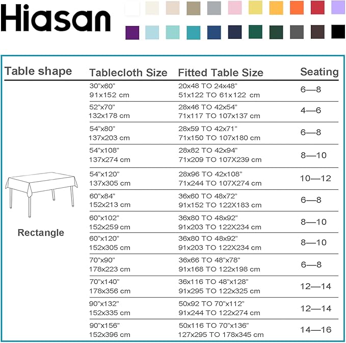 Hiasan Checkered Tablecloth Rectangle, 70 x 140 Inch - Waterproof & Wrinkle Resistant Spring Table Cloth for Picnic, Dinner and Party, Washable Polyester Fabric, Yellow and White Gingham Pattern