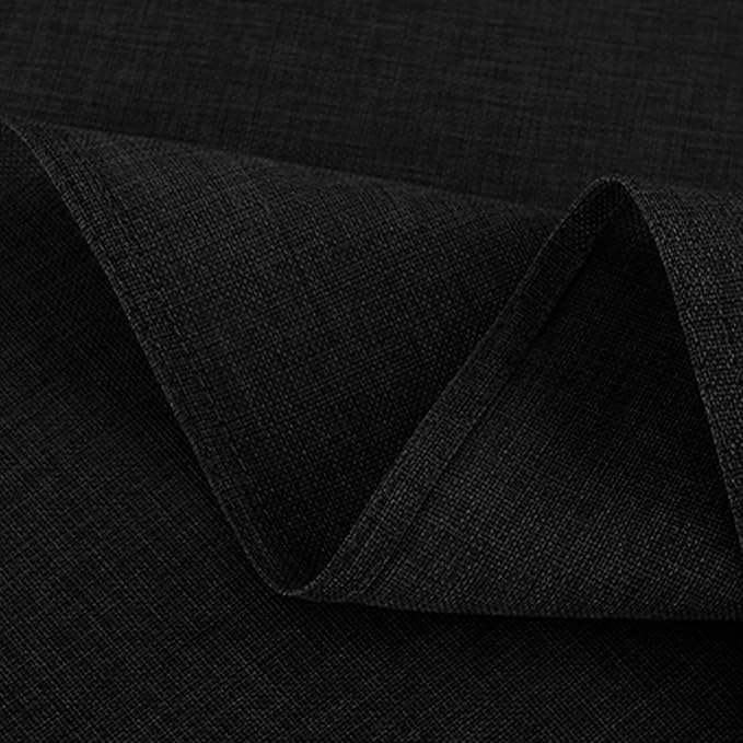 Softalker Black Tablecloths 70x52 Inch Rectangle Linen Textured Outdoor Table Cloth Stain and Wrinkle Resistant Table Cover for Spring,Easter,Summer,Party,Garden,Coffee Modern Decor Small Tabletop