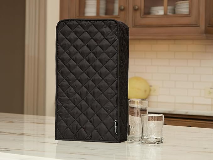 Covermates Keepsakes - Square Appliance Cover - Dust Protection - Stain Resistant - Washable - Appliance Cover, Black