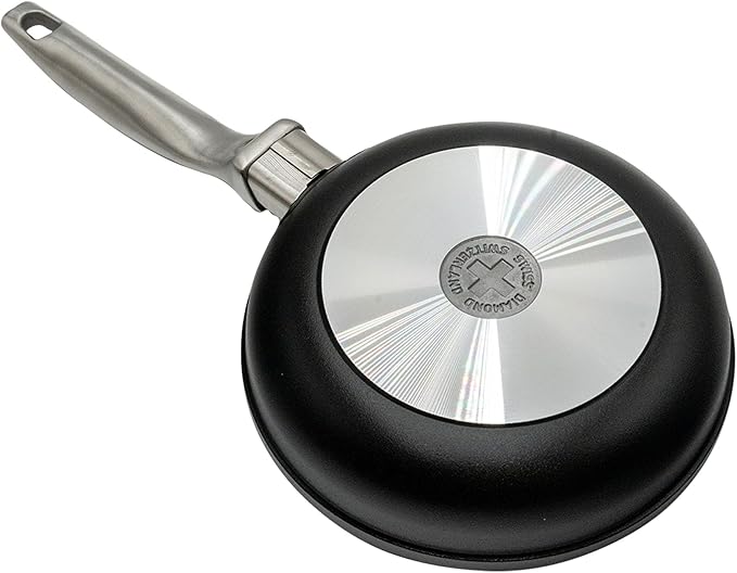 Swiss Diamond Nonstick Frying Pan Hybrid Ceramic and Diamond-Infused Fry Pan, Dou Ceramic, Dishwasher and Oven Safe Fry Pans (7 IN)