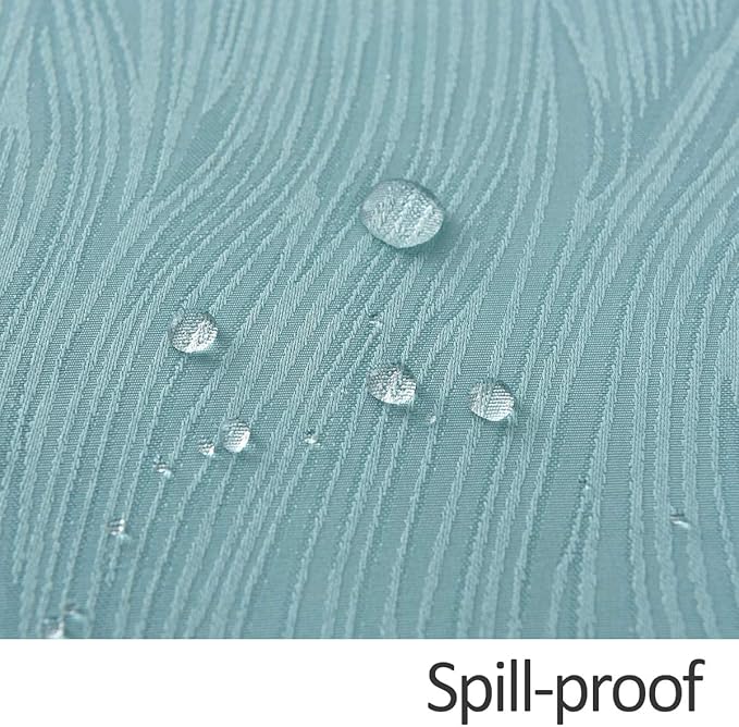 maxmill Jacquard Tablecloth Swirl Design Spillproof Wrinkle Free Water Resistant Heavy Weight Soft Table Cloth Decorative Fabric Table Cover for Outdoor and Indoor Square 60 x 60 Inch Turquoise
