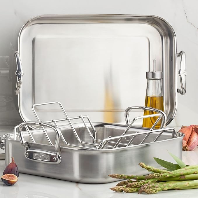 Hestan Provisions – 16.5" Classic Clad Roaster with Stainless Steel Rack