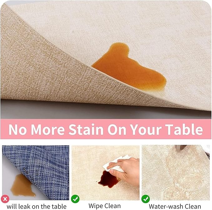 Nordic Style Western Placemat Double Layer Irregular Oil-Proof Heat Insulation Pad Hotel Leather PU Dinner Table Mat(Vin Light Grey,44x30cm 1pcs)