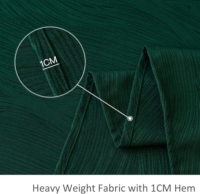 maxmill Christmas Hunter Green Tablecloth, Spill-Proof and Water Resistance Heavy Weight Soft Table Cloth for Christmas, Holiday and Family Gatherings, Dinner Rectangle 60 x 84 Inch, Hunter Green