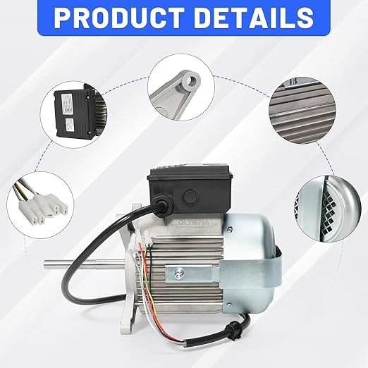 56966 Convection Oven Blower Motor 3/4Hp AC500 115V 1680/1120RPM Compatible with Blodgett BDO-100-G-ES DFG-100-ES DFG-200-ES Zephaire-100-G-ES Single Phase Motor