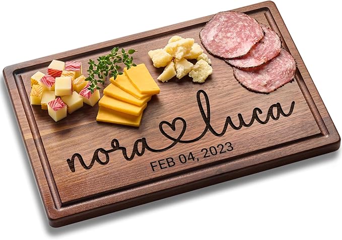 Personalized Cutting Board Wedding Gift, Customized Bridal Shower Gifts, Wedding Shower Gifts, Engraved Gifts for Couples 2026, Custom Anniversary Wooden Gifts