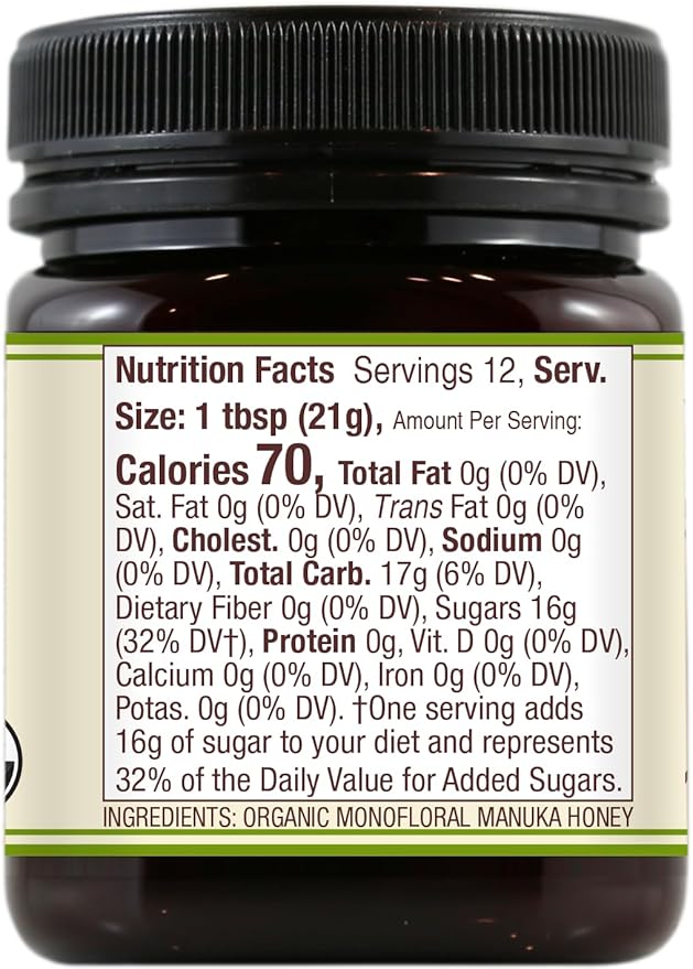 Wedderspoon Raw Organic Manuka Honey KFactor 16+, 8.8 Oz, Unpasteurized, Genuine New Zealand Honey, Multi-Functional, Non-GMO Superfood, Organic Kfactor, Traceable from Our Hives to Your Home