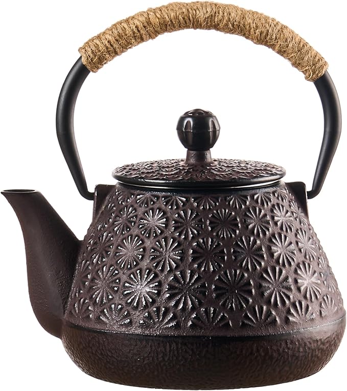 PARACITY Cast Iron Teapot Japanese 800ml/27oz, Tea Kettle Pot for Stove Top, Tea Pot with Stainless Steel Infusers for Loose Tea, Boiling Hot Water Tea, Mothers Day Gifts from Daughter/Son