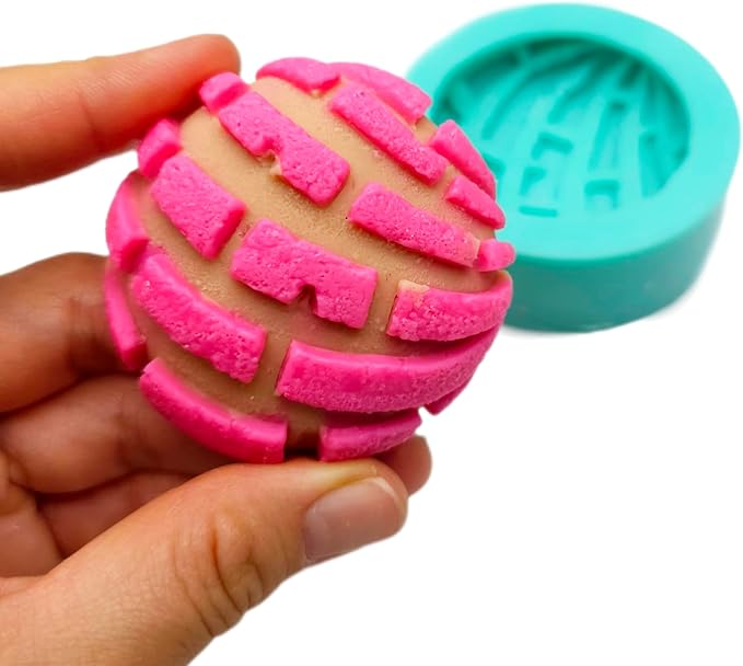 Concha Bread Silicone Mold for Candle Making, Resin Art, Soap Crafting, Clay Pottery, and Baking - Artisan Design, Easy Clean (Concha Mold B)