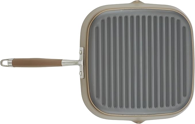 Anolon Advanced Home Hard Anodized Nonstick Deep Square Griddle Pan/Grill, 11 Inch, Bronze