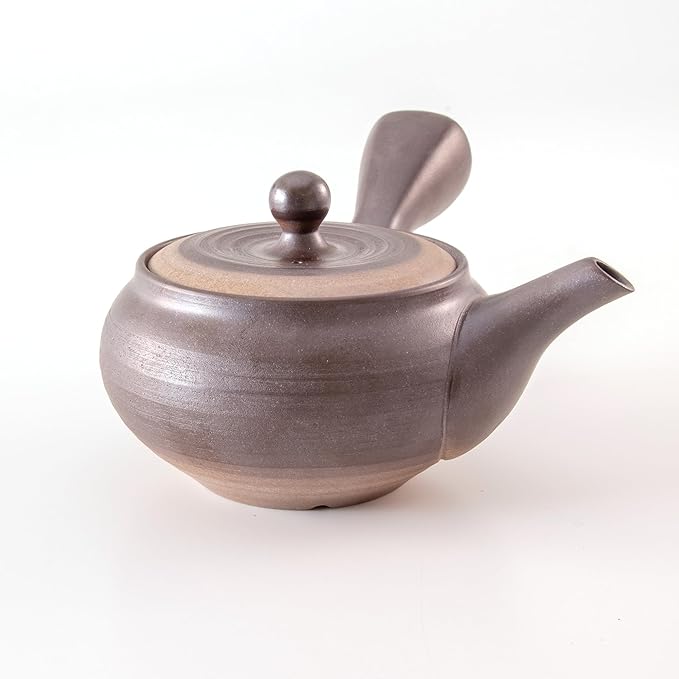 Asayu Japan Kurofuki Kyusu Teapot 280ml - Traditional Japanese Side-Handle Teapot - Fine “Sawayaka” Mesh Filter - Smooth Pour, Ideal for Sencha & Daily Tea