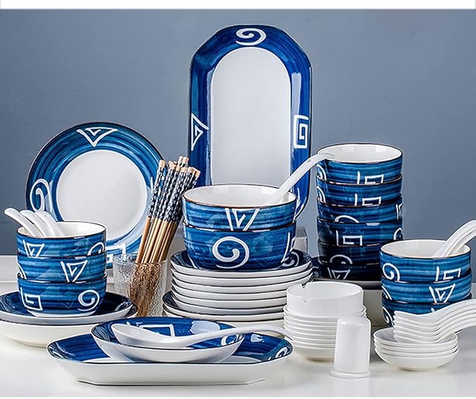 Dinnerware Set, Plates and Bowls Sets, Plates and Bowls Sets, Dishes Sets-Complete Porcelain Combination-for Home Kitchen Dining(Oracle,70 Pieces)