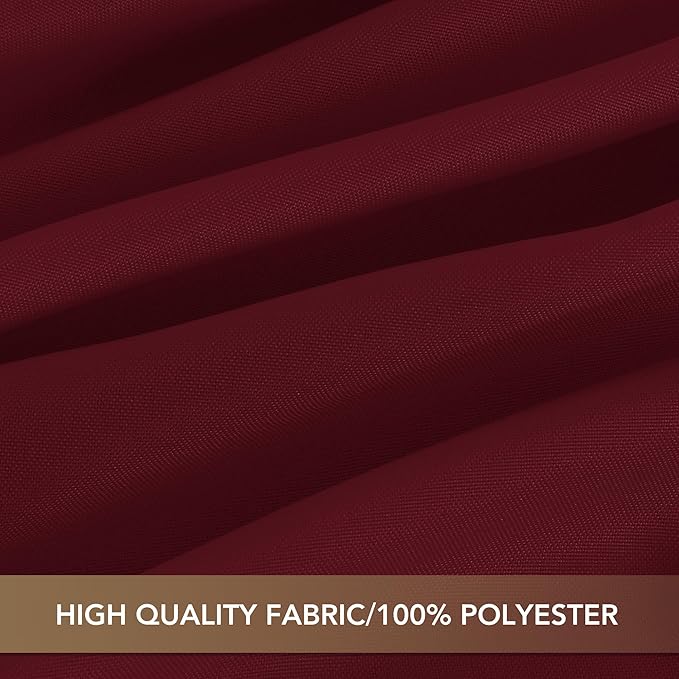 sancua Tablecloths for 8 Foot Rectangle Tables, 6 Pack - Washable Polyester Fabric Table Cloth for Chirstmas Party, Birthday, Banquet Reception, 60x120 Inch Burgundy