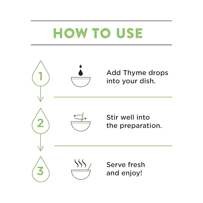 Spice Drop Thyme Extract | 100% Natural | For Soups, Pasta, Spaghetti, Gourmet Dishes | 0.17oz (180 drops) | Natural Herb Extract | Authentic Flavor | Vegan | Keto & Paleo Friendly | Non-GMO | Squeeze, Drop And Stir