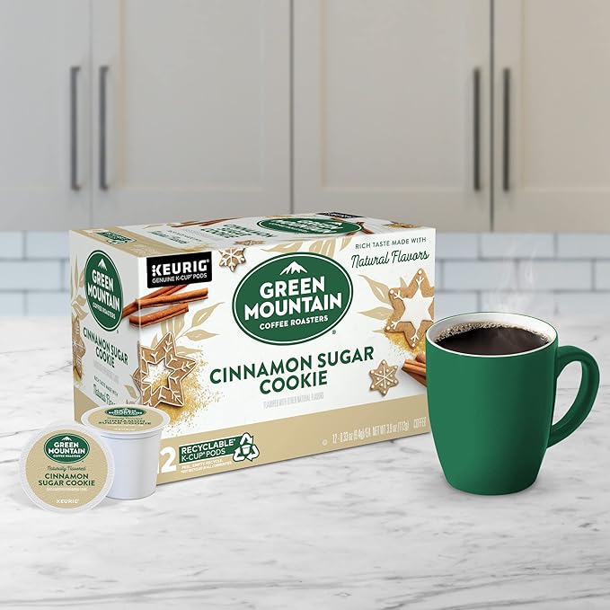 Green Mountain Coffee Roasters light roast Pod Cinnamon Sugar Cookie Coffee, 12 Count