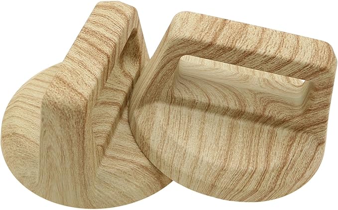 2 PCS Universal Pot Lid Top Replacement Knob Pot Lid Cover Knob Handle for Kitchen Cookware Light-Colored Wood Grain