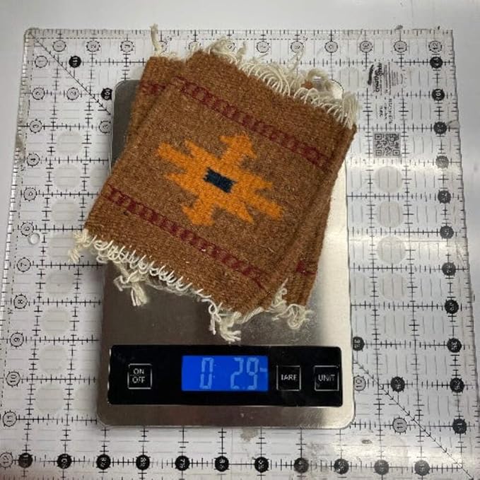 Woven Wool Coaster Set – Handwoven in Oaxaca, Mexico – Set of 4 Assorted Colors and Patterns – Artisan Made